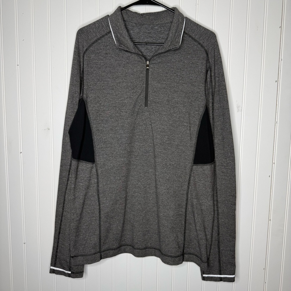 Lululemon Velocity 1/4 Zip Reflective Running Shirt Sweater Pocket Large